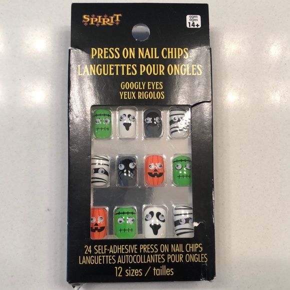 👻 Halloween 🎃 Google Eye Press On Fake Nails - Picture 2 of 3